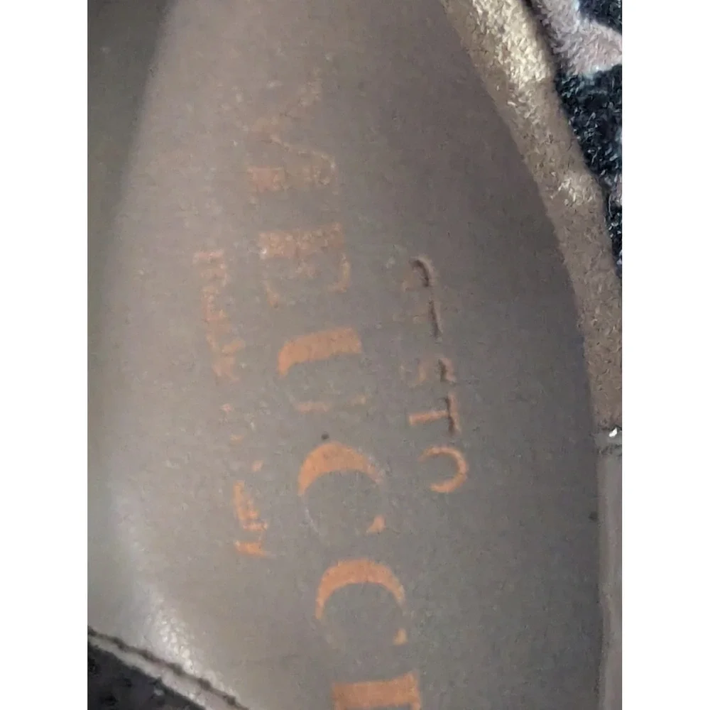 Sesto Meucci Italy Womens 9M Leopard Print Suede‎ Lace Up Sneakers Oxford Flats